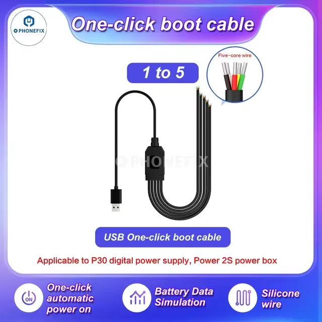 i2C Boot Box One-click Power Supply Cable For iPhone Android