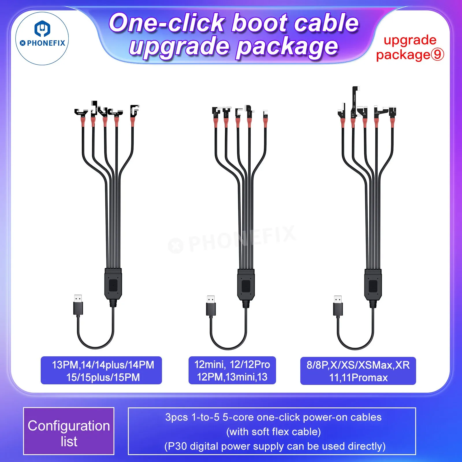 i2C Boot Box One-click Power Supply Cable For iPhone Android