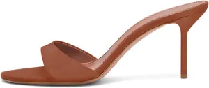iadore Mule Heels For Women,3 Inch Women Heeled Sandals Round Toe Stilettos Slides Dress Shoes For Party Evening Size 5-12 US