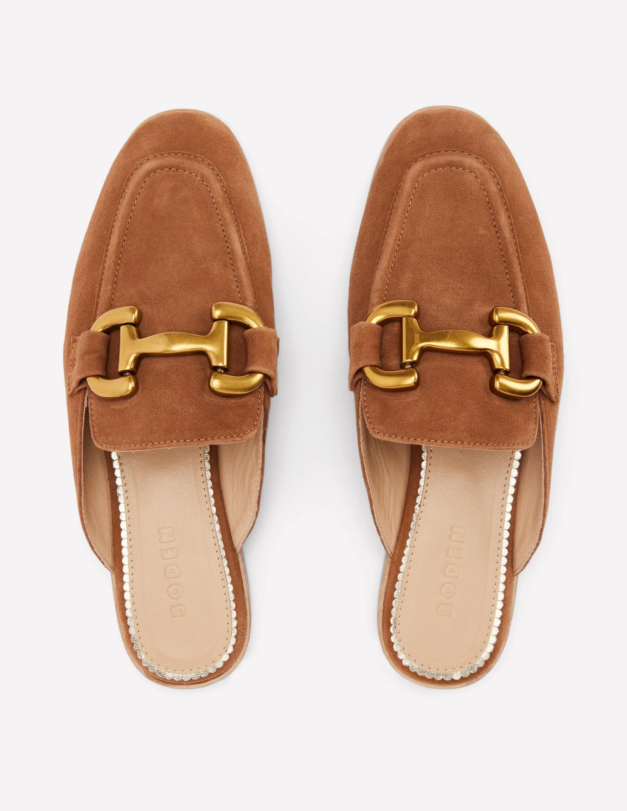 Iris Pantoletten-Loafer mit Trensendetail-Hellbraun
