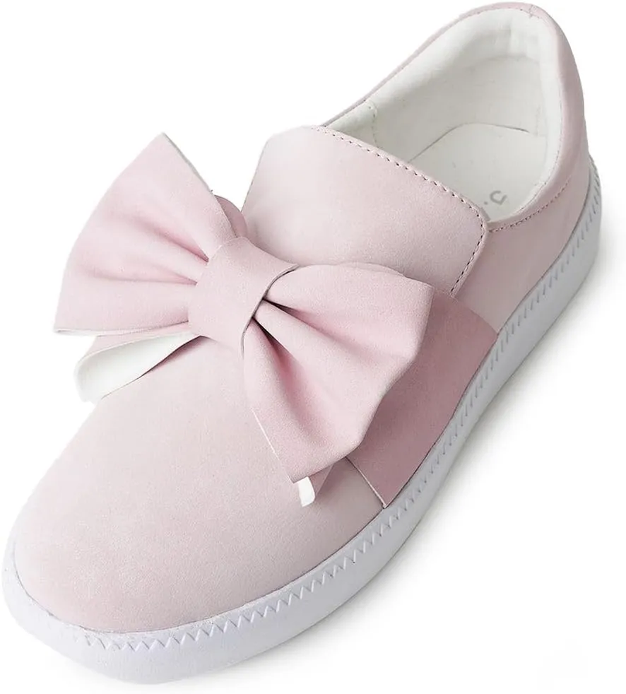 J. Adams Wally Platform Sneakers for Women - Comfortable Slip On Shoes with Bow