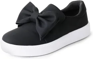 J. Adams Wally Platform Sneakers for Women - Comfortable Slip On Shoes with Bow