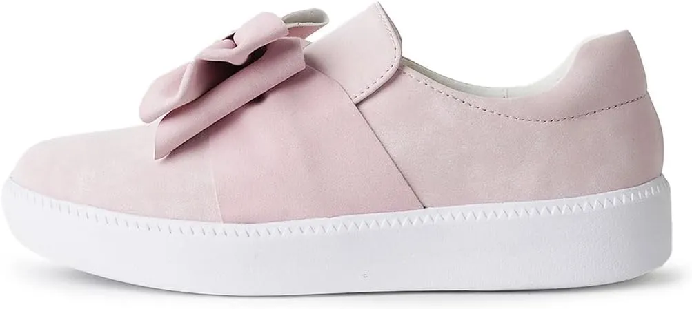 J. Adams Wally Platform Sneakers for Women - Comfortable Slip On Shoes with Bow