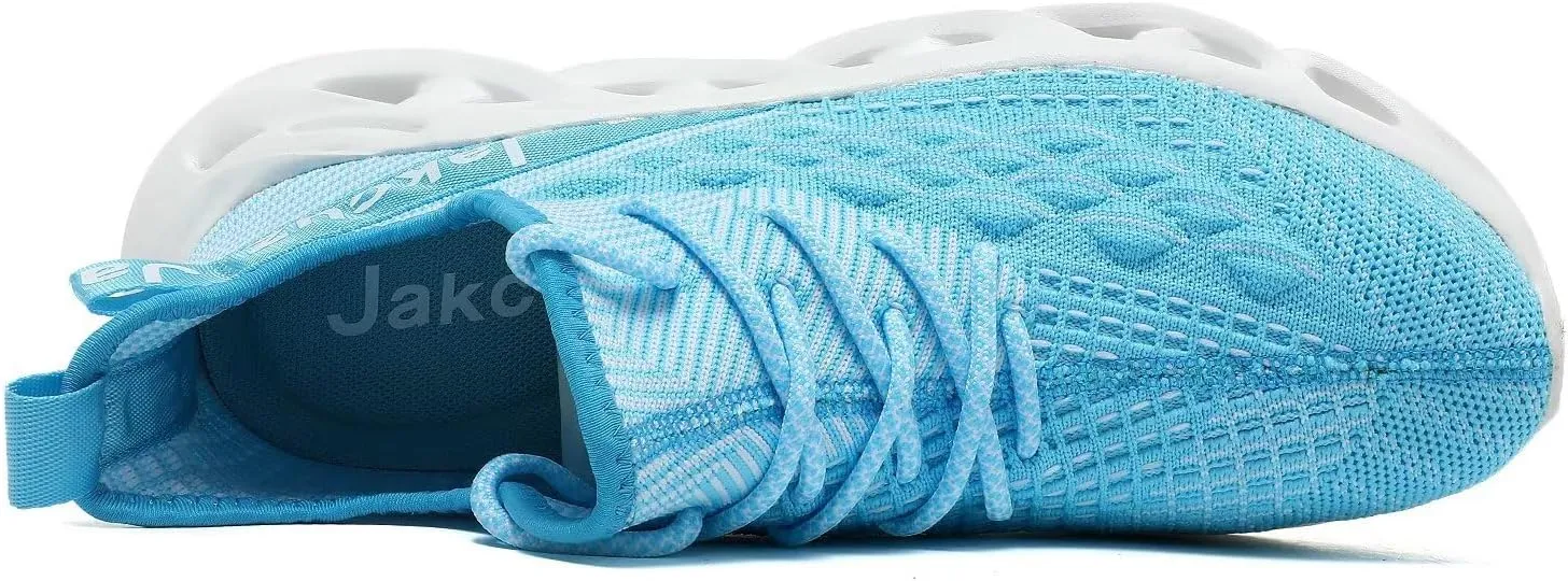 Jakcuz Plus Size Men's Lightweight Walking Shoes Mesh Fish Scale Pattern Fashion Sneakers