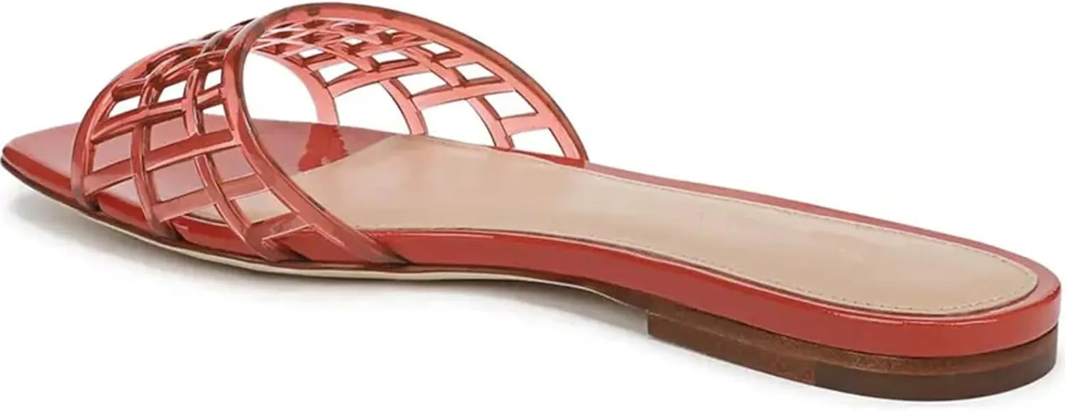 Jelly Slides Sandals for Women Slip on Mesh Comfortable Jelly Flats Sandals Summer Beach Jellies Shoes