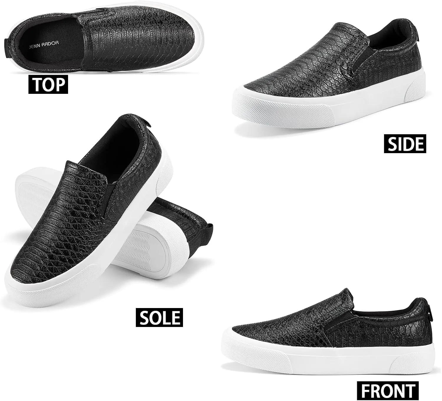 JENN ARDOR Slip On Sneakers Women Comfortable Walking Slip On Shoes Women Memory Foam Womens Fashion Loafers for Women Casual Shoes for Women Flats