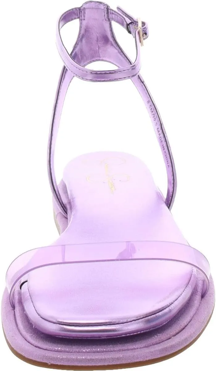 Jessica Simpson Womens Betania Flat Open Toe Ankle Strap