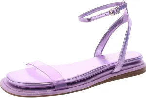 Jessica Simpson Womens Betania Flat Open Toe Ankle Strap
