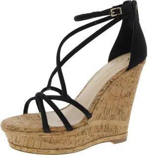 Jessica Simpson Womens Olype Faux Suede Open Toe Wedge Sandals