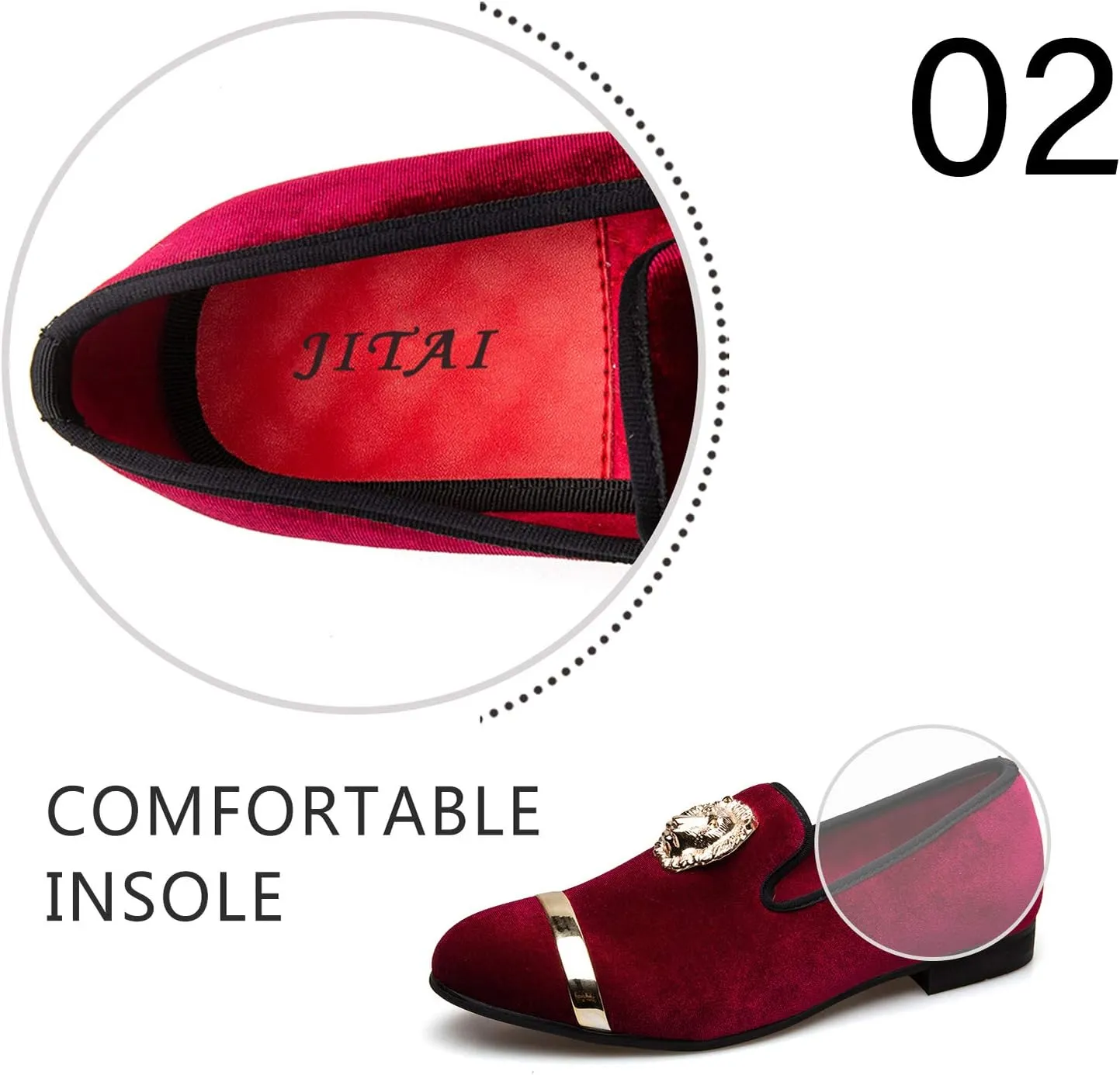 JITAI Men's Penny Slip-On Leather Lined Loafer Luxury Men Shoes