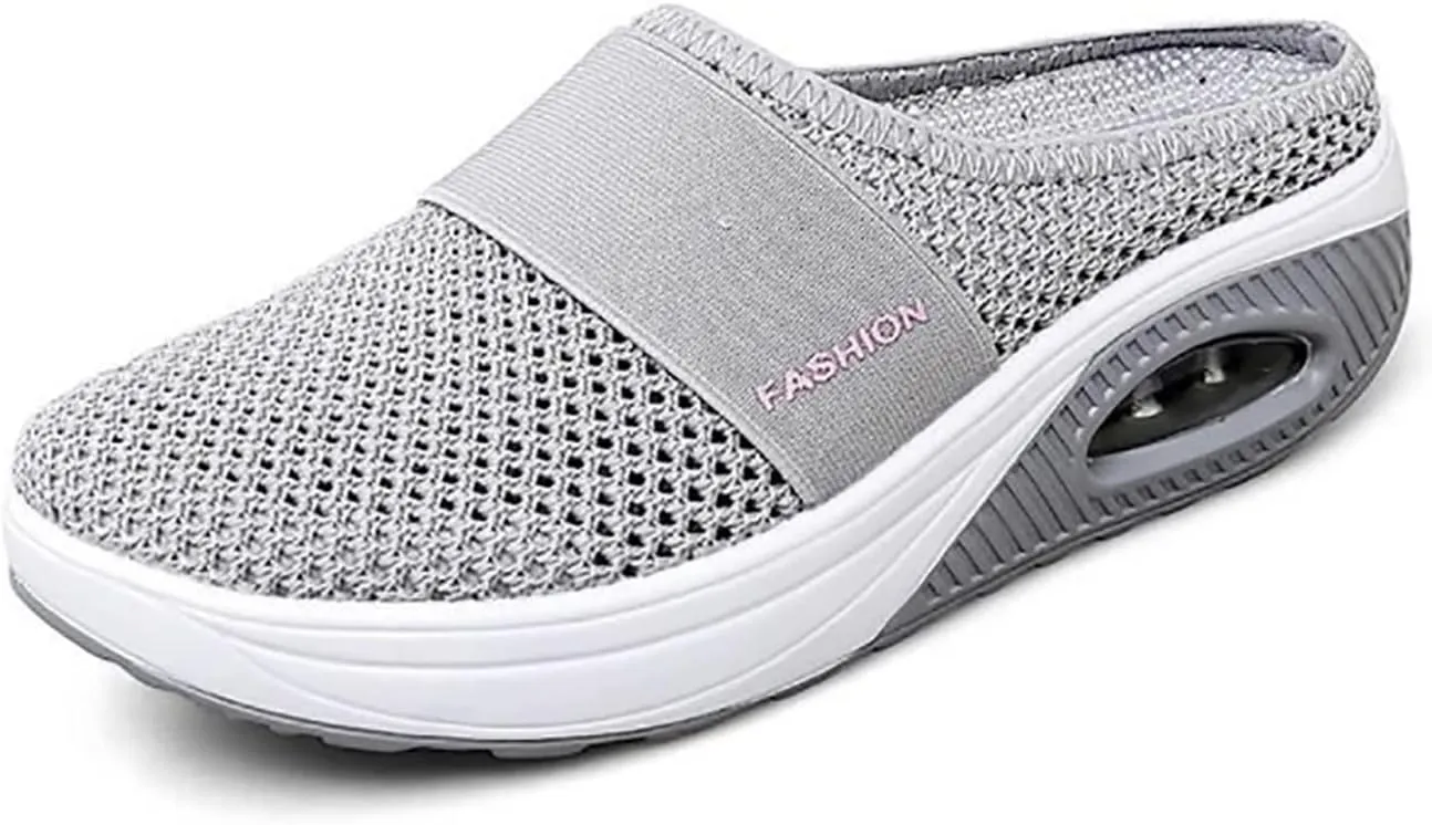 JITUUE Women's Garden Clogs Mesh Slip-on Slippers Summer Breathable Lightweight Quick Drying Garden Shoes Outdoor Walking Slippers