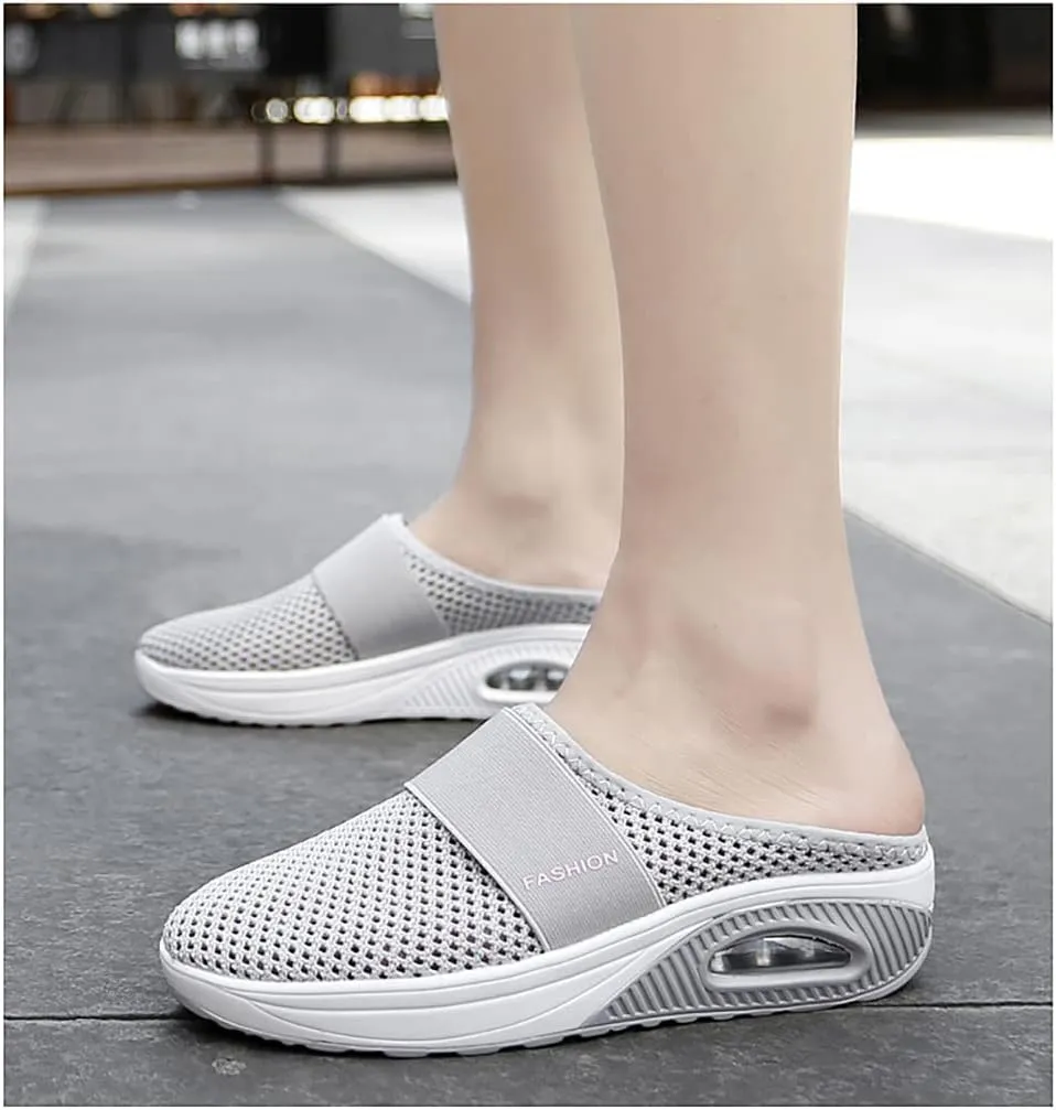 JITUUE Women's Garden Clogs Mesh Slip-on Slippers Summer Breathable Lightweight Quick Drying Garden Shoes Outdoor Walking Slippers