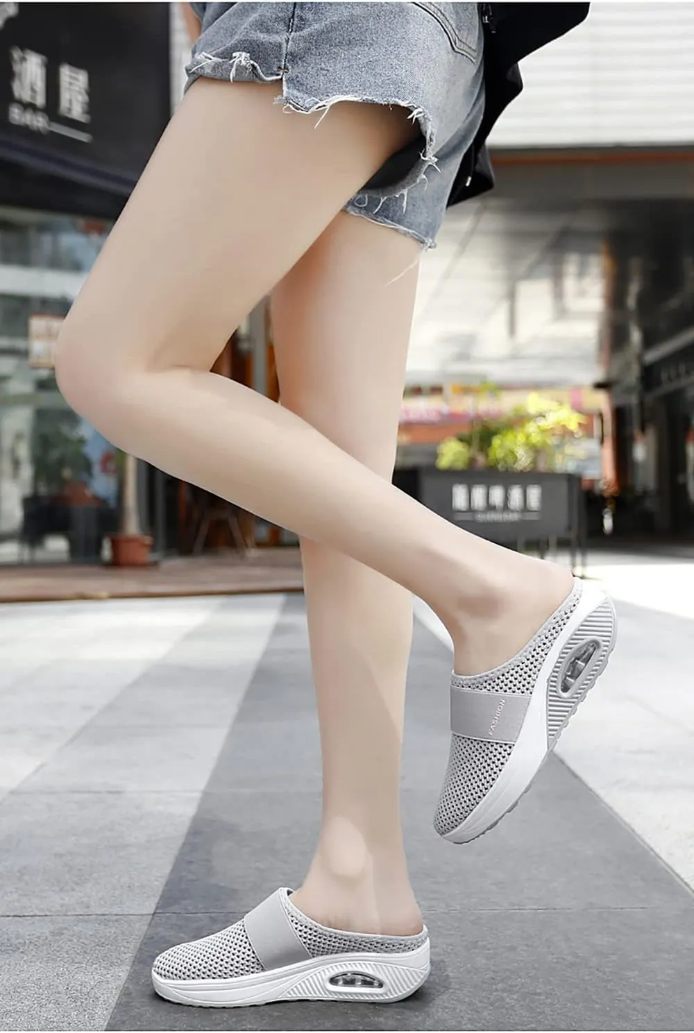 JITUUE Women's Garden Clogs Mesh Slip-on Slippers Summer Breathable Lightweight Quick Drying Garden Shoes Outdoor Walking Slippers