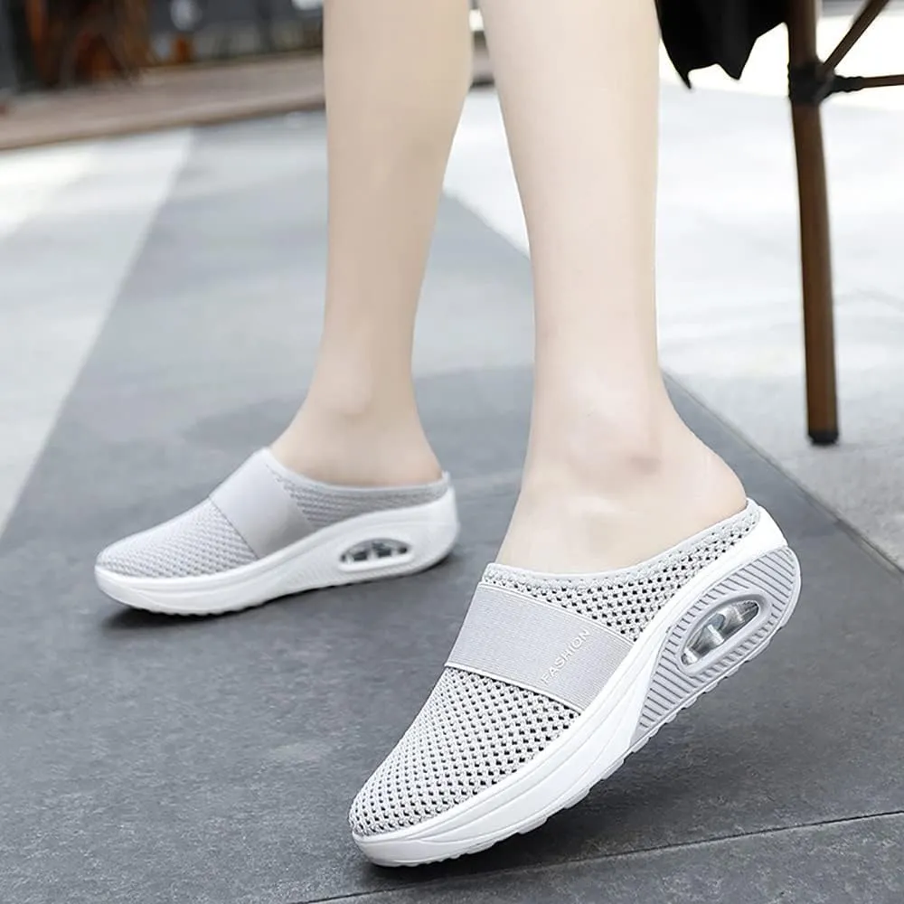 JITUUE Women's Garden Clogs Mesh Slip-on Slippers Summer Breathable Lightweight Quick Drying Garden Shoes Outdoor Walking Slippers