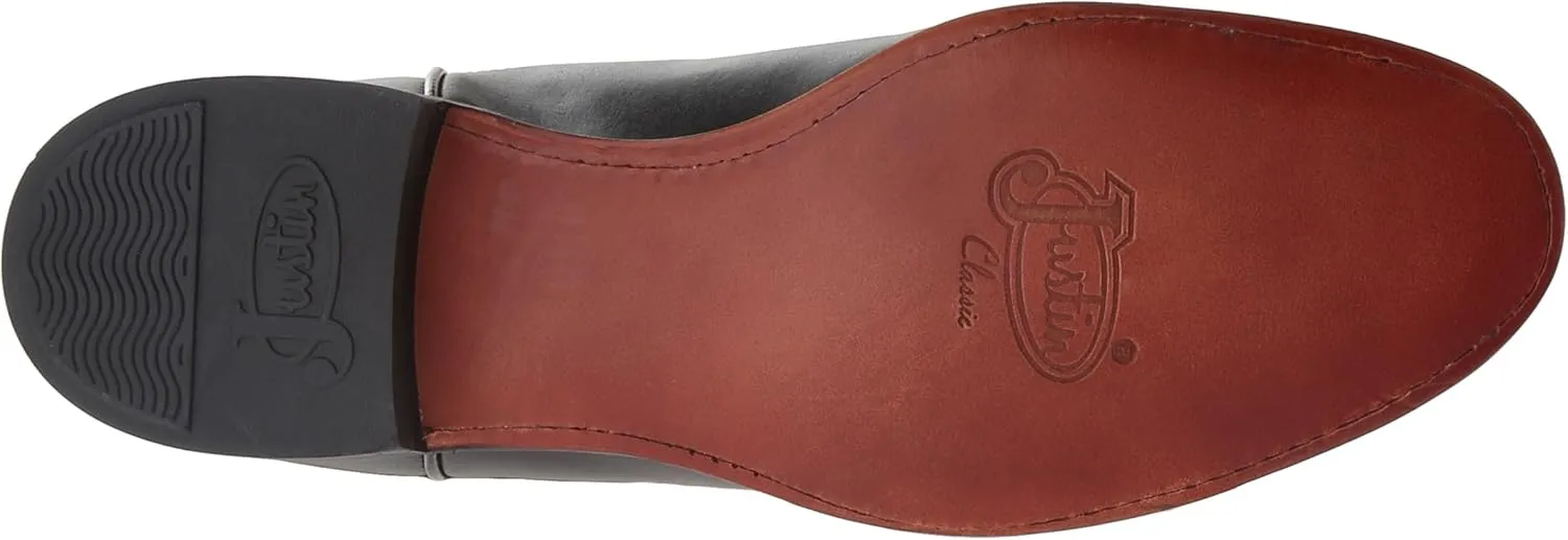 Justin Jackson 10" Roper Cowboy Boots for Men - Round Toe Full-Grain Leather Upper, J-Flex Comfort System, and Hand-Nailed Leather Outsole