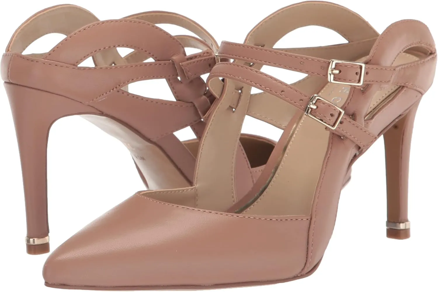 Kenneth Cole Women's Riley 85 Double Strap Mule Heeled Sandal