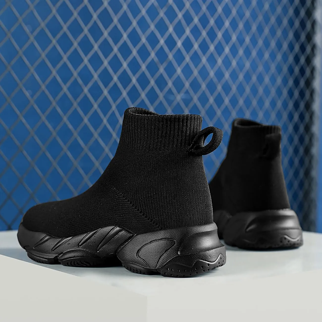 Kids Casual Sneakers Boys Knit Socks Shoes Girls Slip On Non-Slip Breathable Spring Autumn Outdoor Walking Shoes