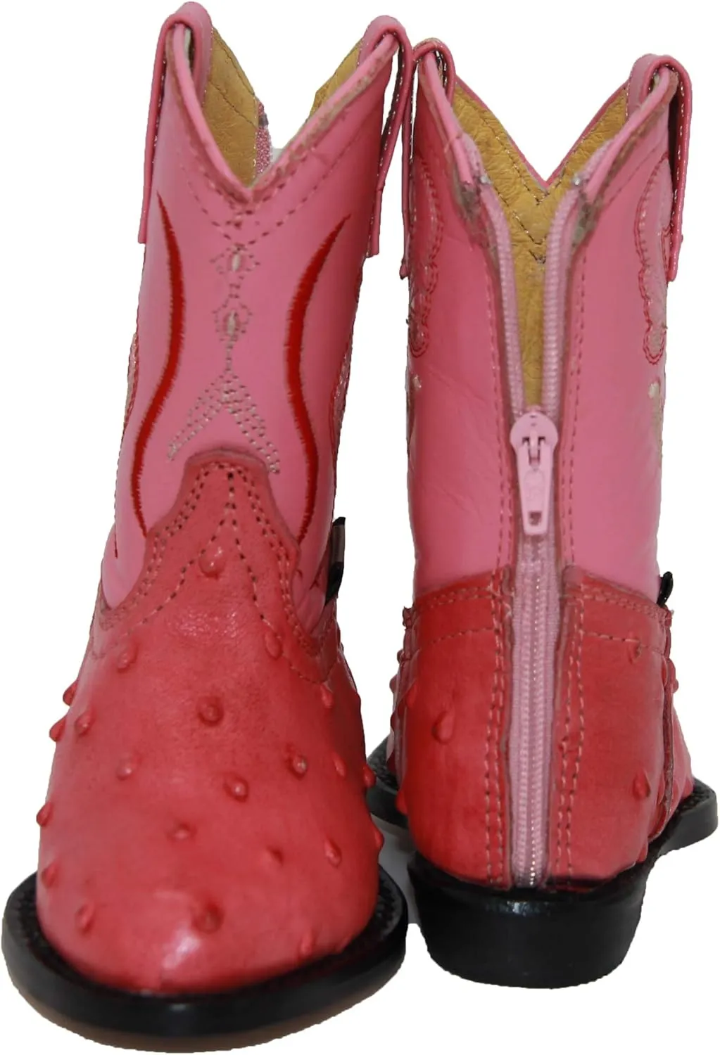 Kids Cowboy Boot Infant Toddler Ostrich Print Western Boot