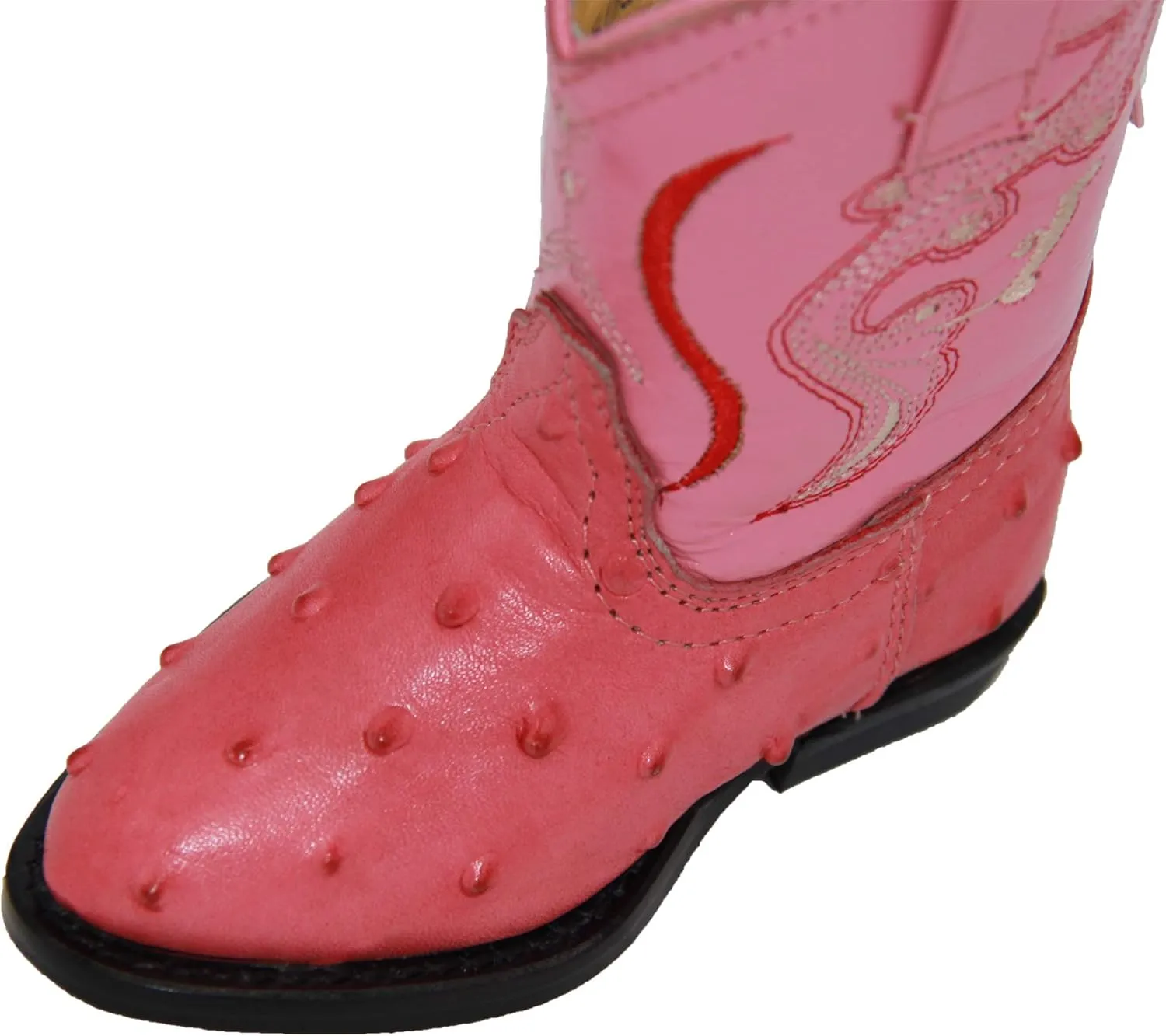 Kids Cowboy Boot Infant Toddler Ostrich Print Western Boot