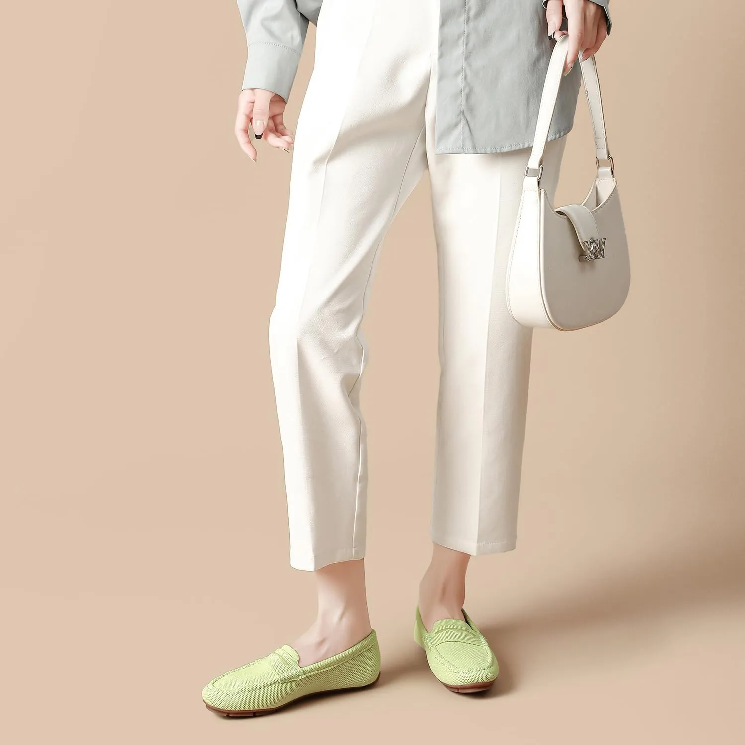 Knit Loafers for Women Comfortable Casual Slip On Driving Flats Shoes Comfortable Walking Boat Shoes