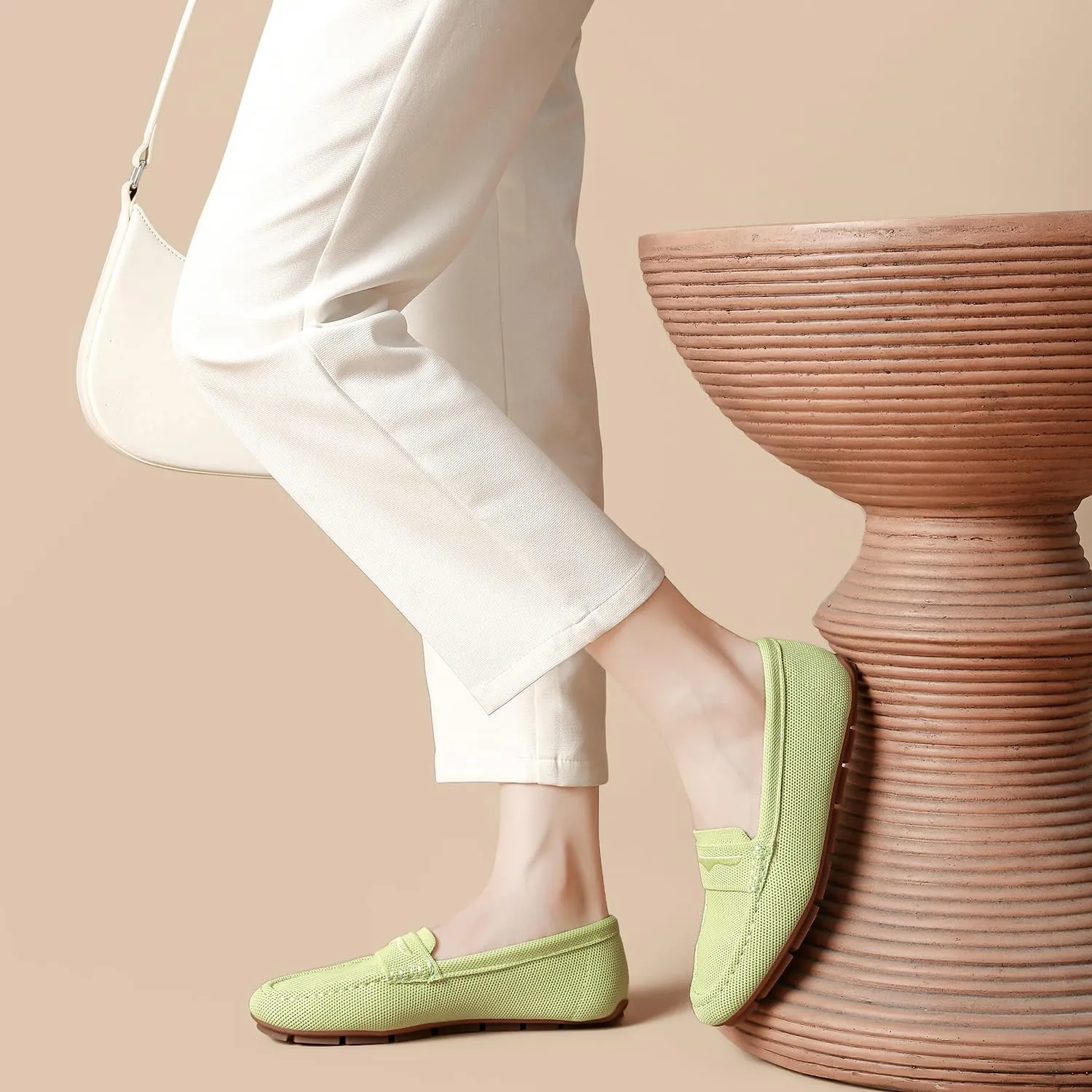 Knit Loafers for Women Comfortable Casual Slip On Driving Flats Shoes Comfortable Walking Boat Shoes