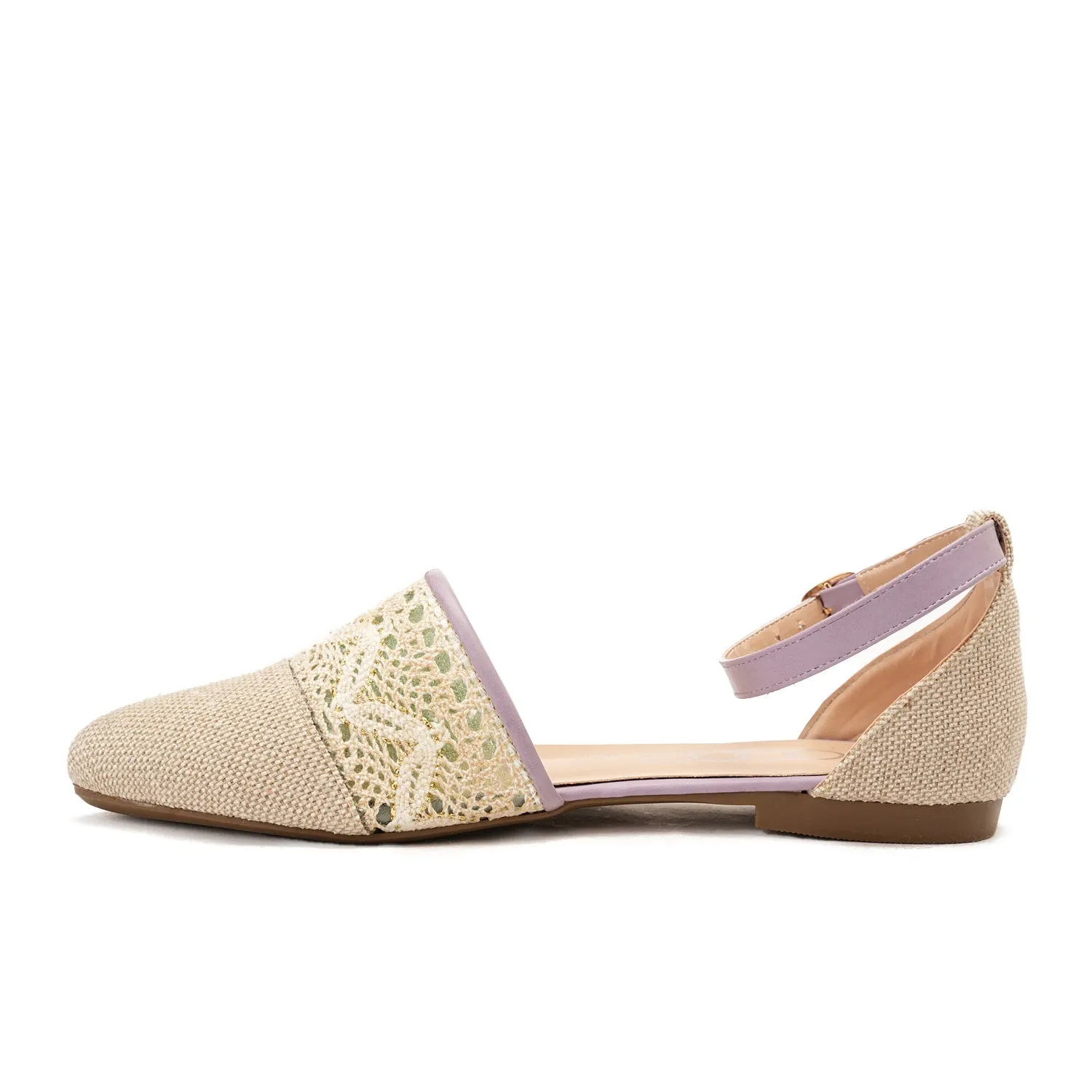 Knitted sandal - purple