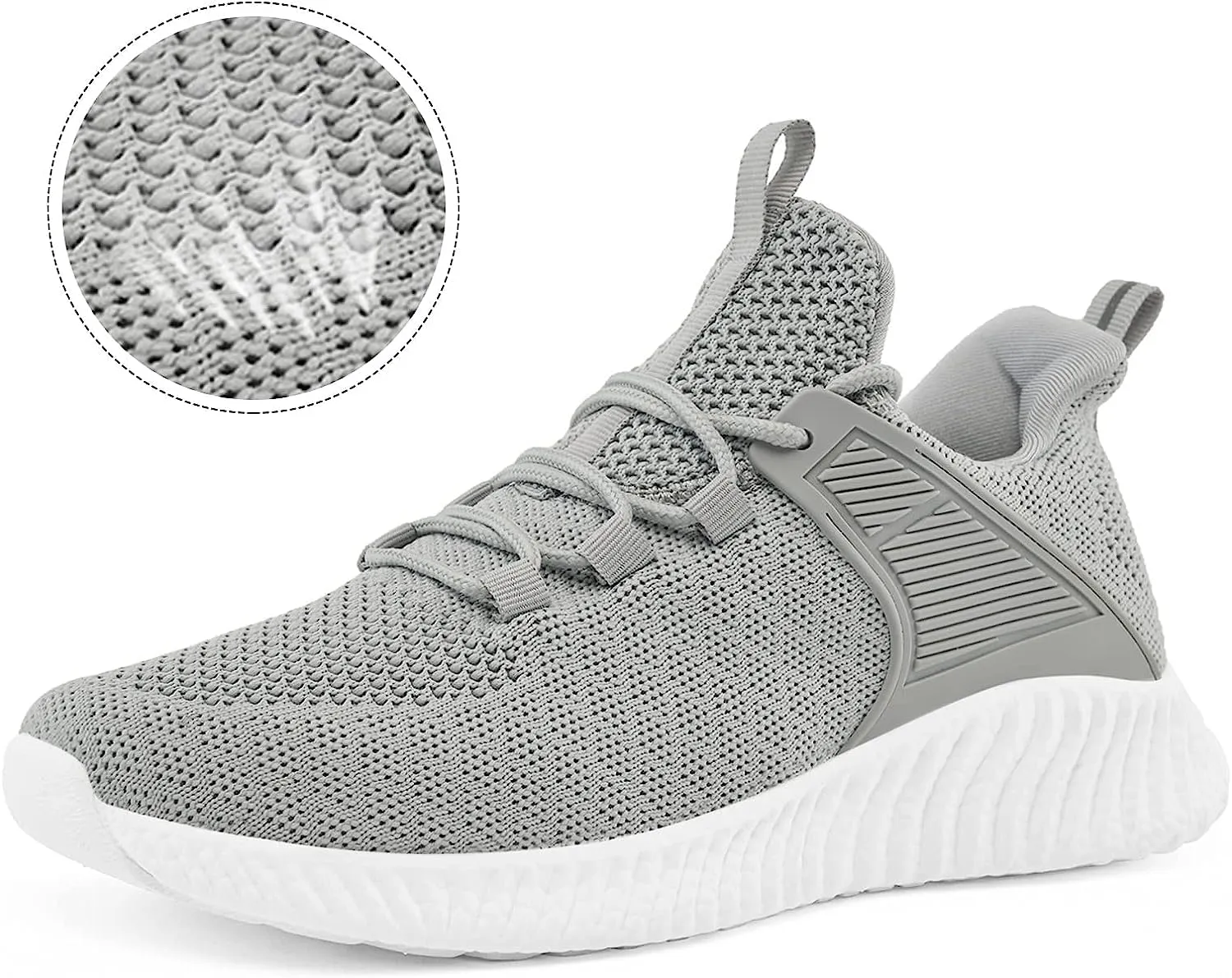 KPP Walking Shoes for Men Breathable Tennis Running Gym Sneakers Slip On Memory Foam Shoes