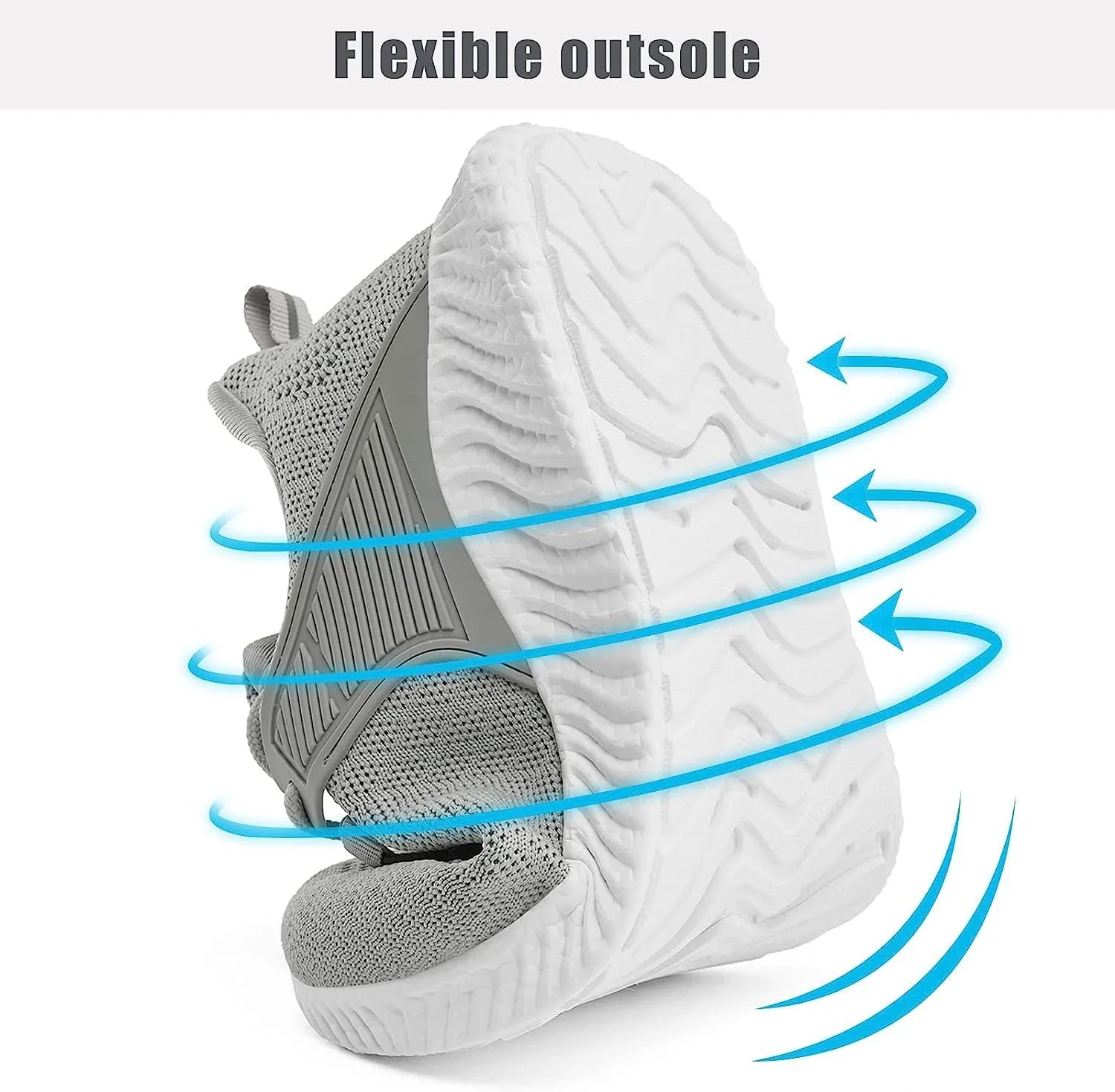 KPP Walking Shoes for Men Breathable Tennis Running Gym Sneakers Slip On Memory Foam Shoes