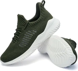 KPP Walking Shoes for Men Breathable Tennis Running Gym Sneakers Slip On Memory Foam Shoes