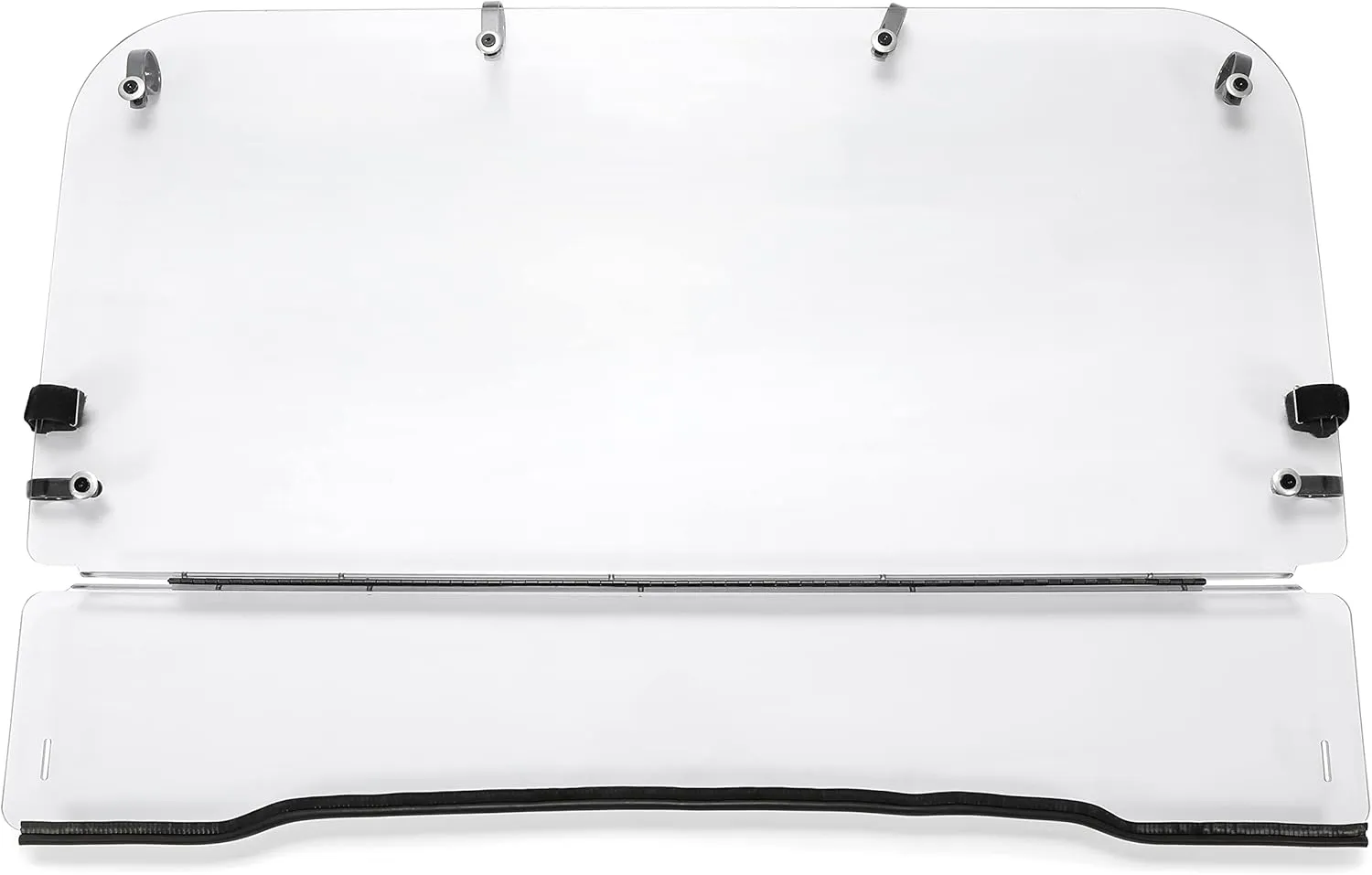 KUAFU 1/4" Thick Folding Windshield Compatible with 2009-2023 KAWASAKI MULE 4000 4010 TRANS Front Clear Flip Windscreen UTV