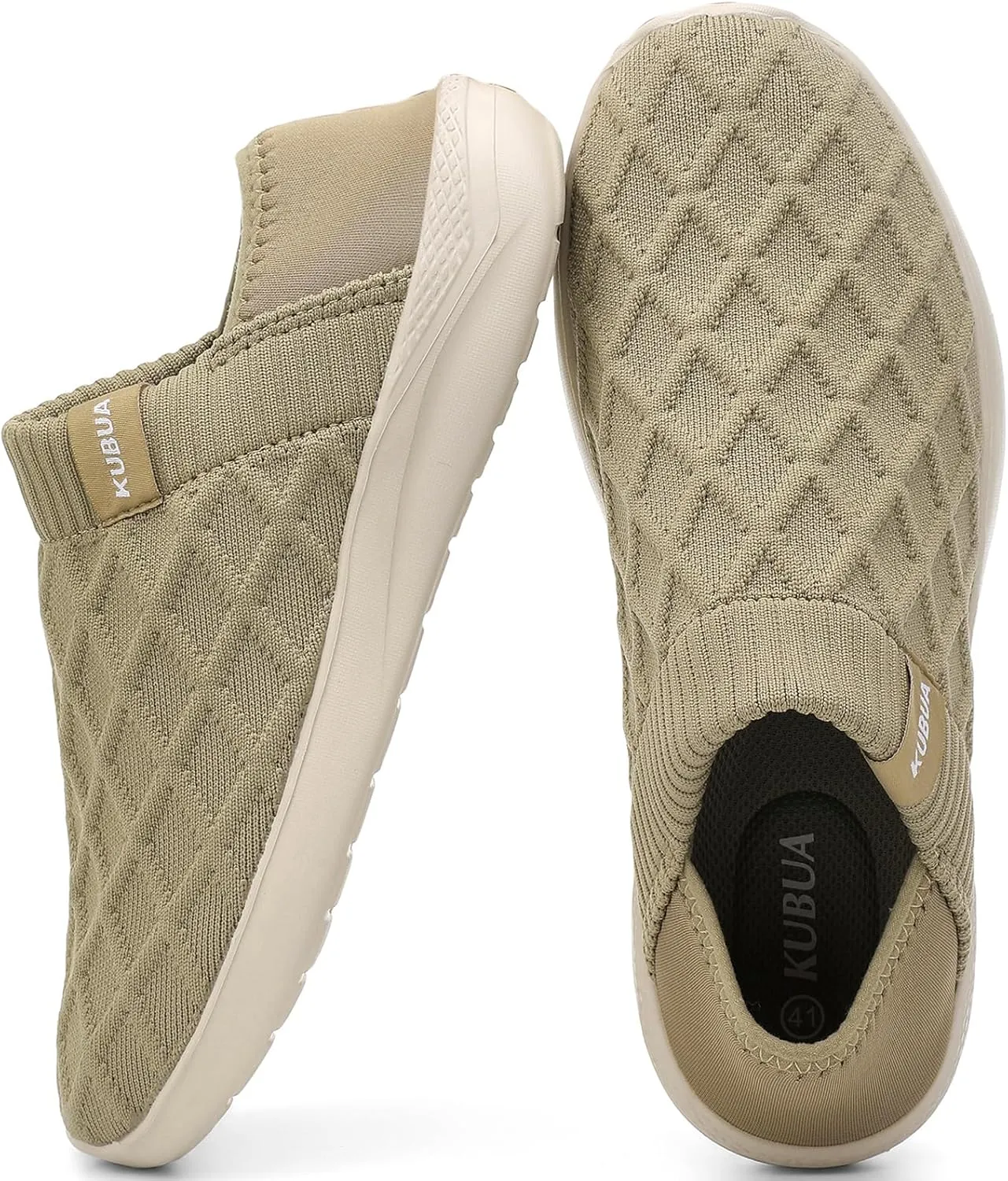 KUBUA Mens Womens Slippers Indoor Lightweight House Shoes Outdoor Breathable Slip on Loafers