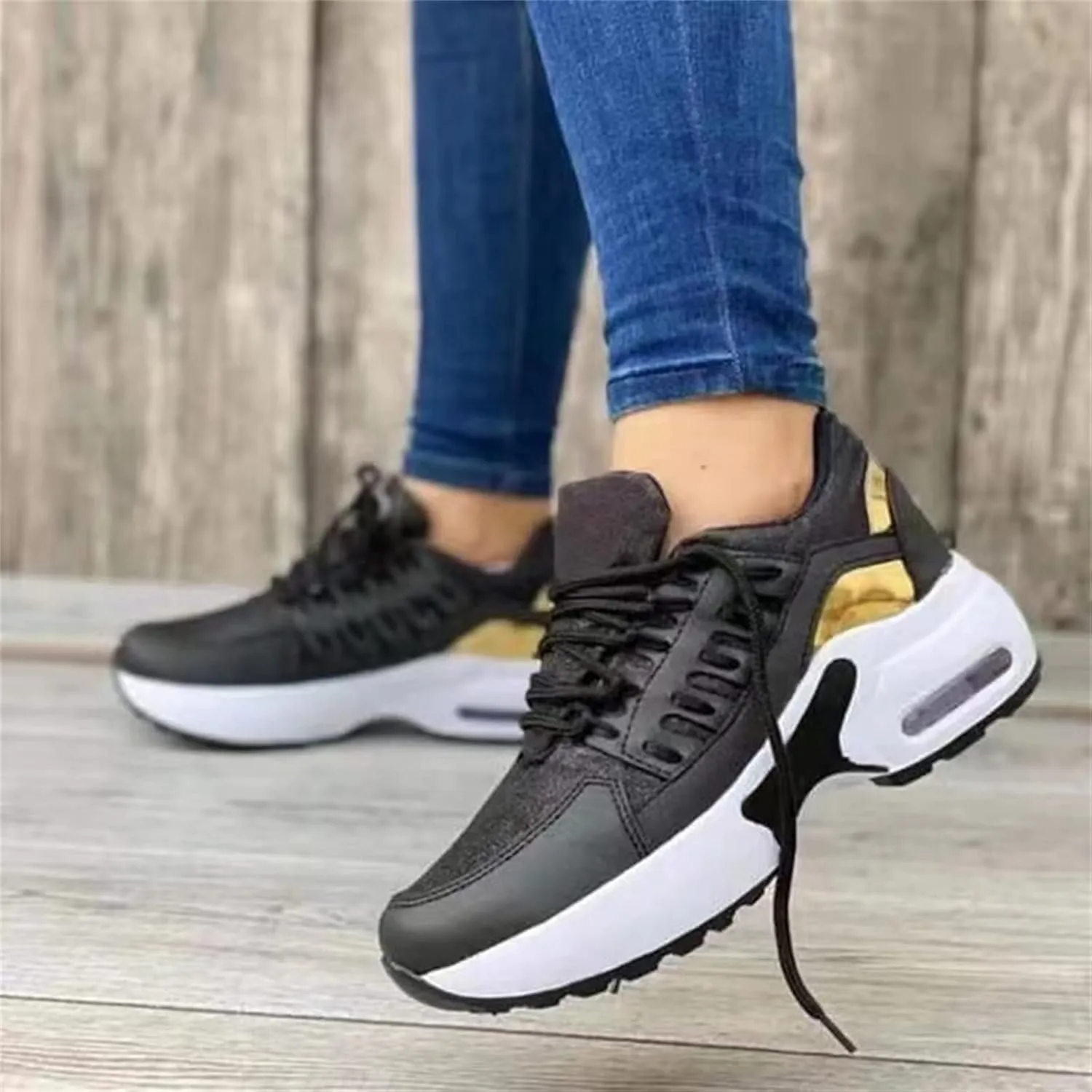 Ladmiple Sneakers For Women Walking Shoes Comfortable Slip on Fashion Casual Dressy Summer Low Top Platform Flats Loafer