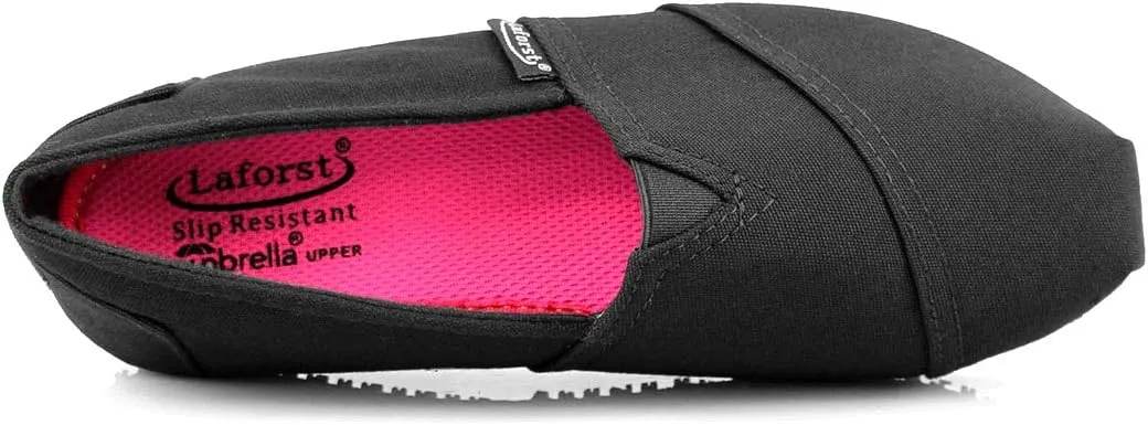 Laforst Dale 3312 Womens Sunbrella Slip Resistant Waitress Server Slip On Flat