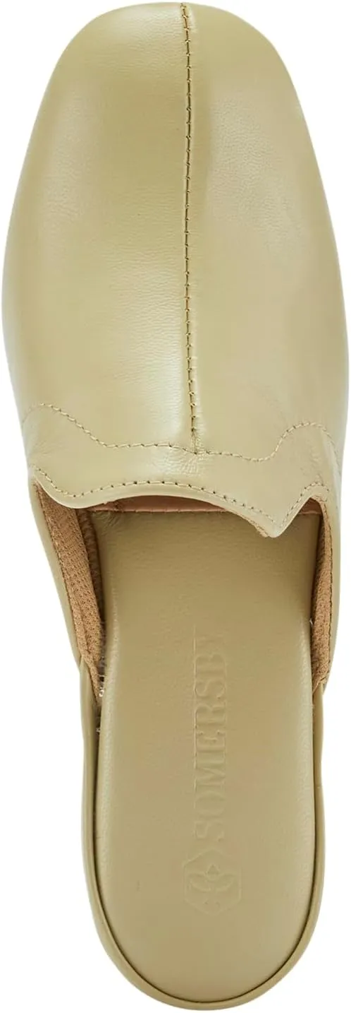 Lamo Somersby Blanche Women's Slippers, Slip-On Leather House Slippers for Women