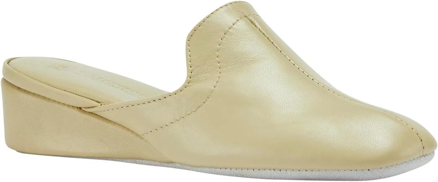 Lamo Somersby Blanche Women's Slippers, Slip-On Leather House Slippers for Women