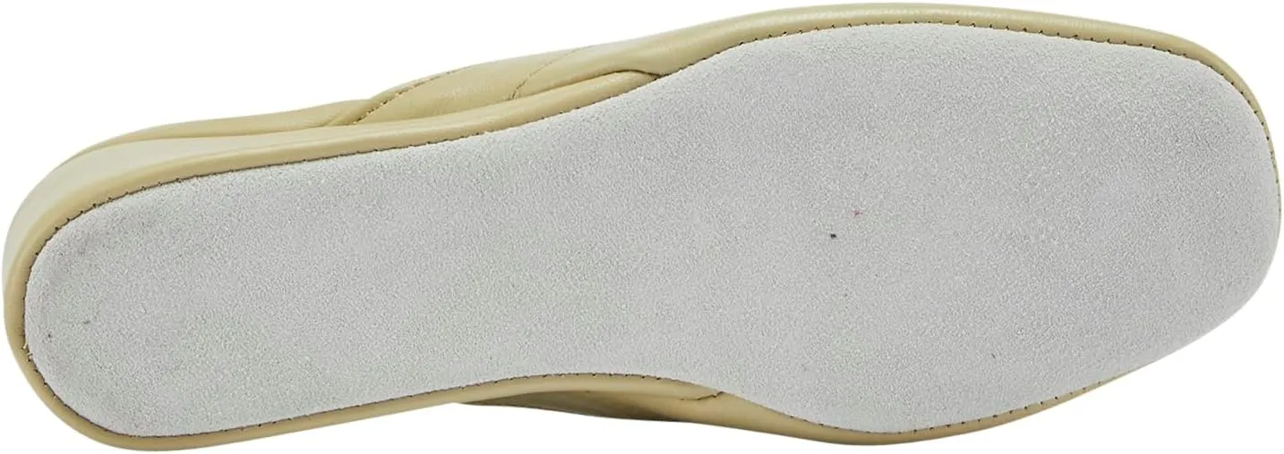 Lamo Somersby Blanche Women's Slippers, Slip-On Leather House Slippers for Women