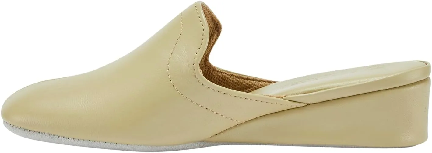 Lamo Somersby Blanche Women's Slippers, Slip-On Leather House Slippers for Women