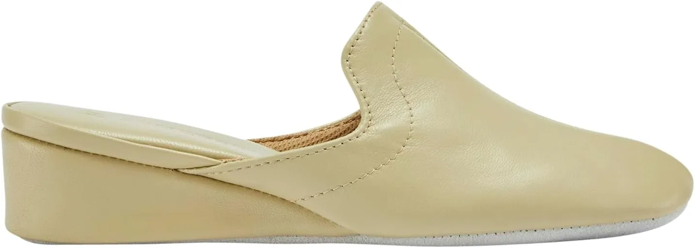Lamo Somersby Blanche Women's Slippers, Slip-On Leather House Slippers for Women