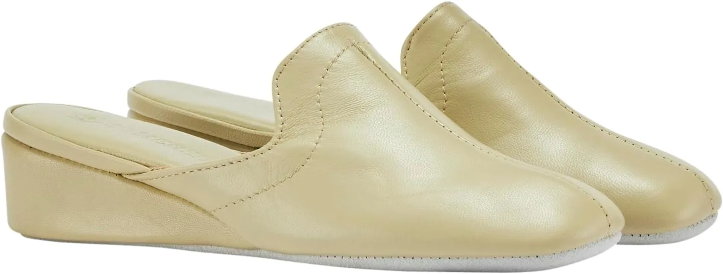 Lamo Somersby Blanche Women's Slippers, Slip-On Leather House Slippers for Women