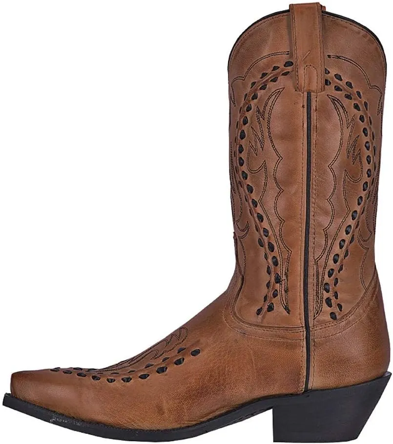 Laredo Mens Laramie Snip Toe Dress Boots Mid Calf - Black