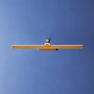 Larger Marcel rechargeable picture light in antique brass finish