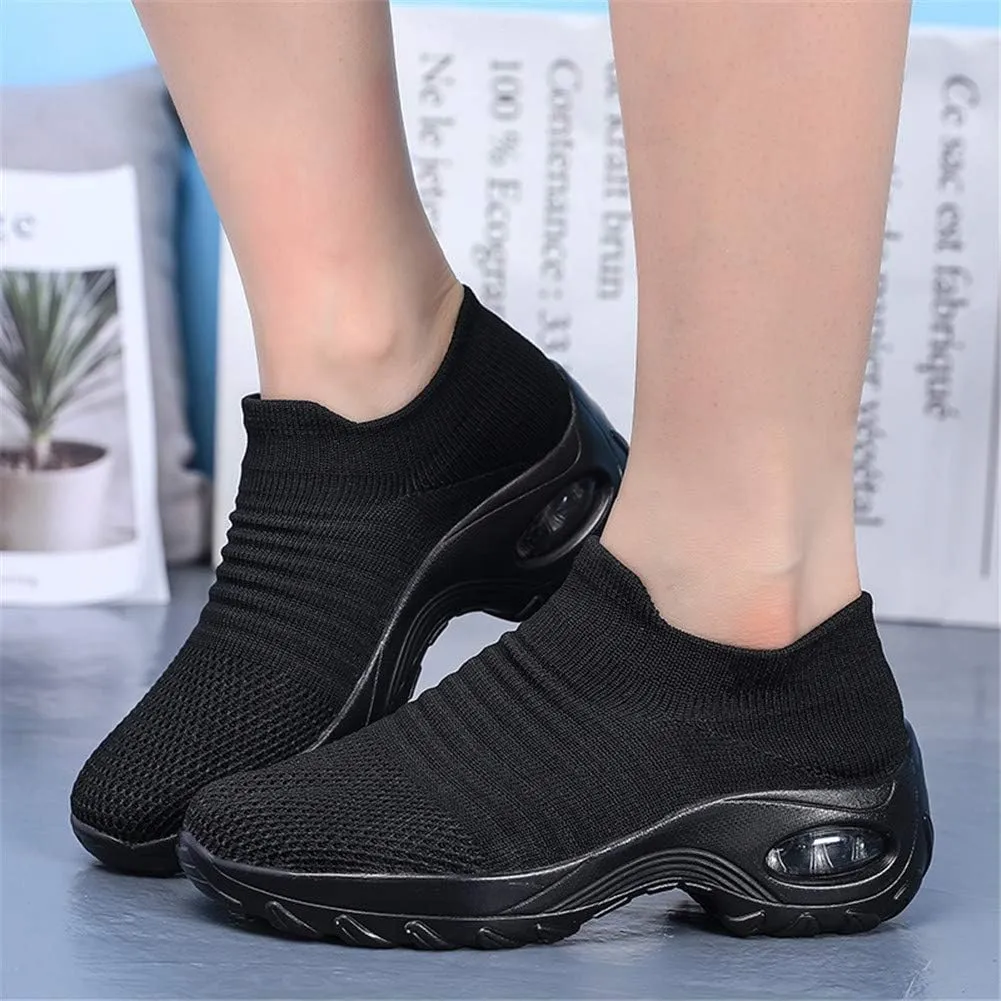LEADER SHOW Women's Casual Walking Shoes Comfortable Loafers Slip-On Nursing Shoes Fashion Platform Sneakers