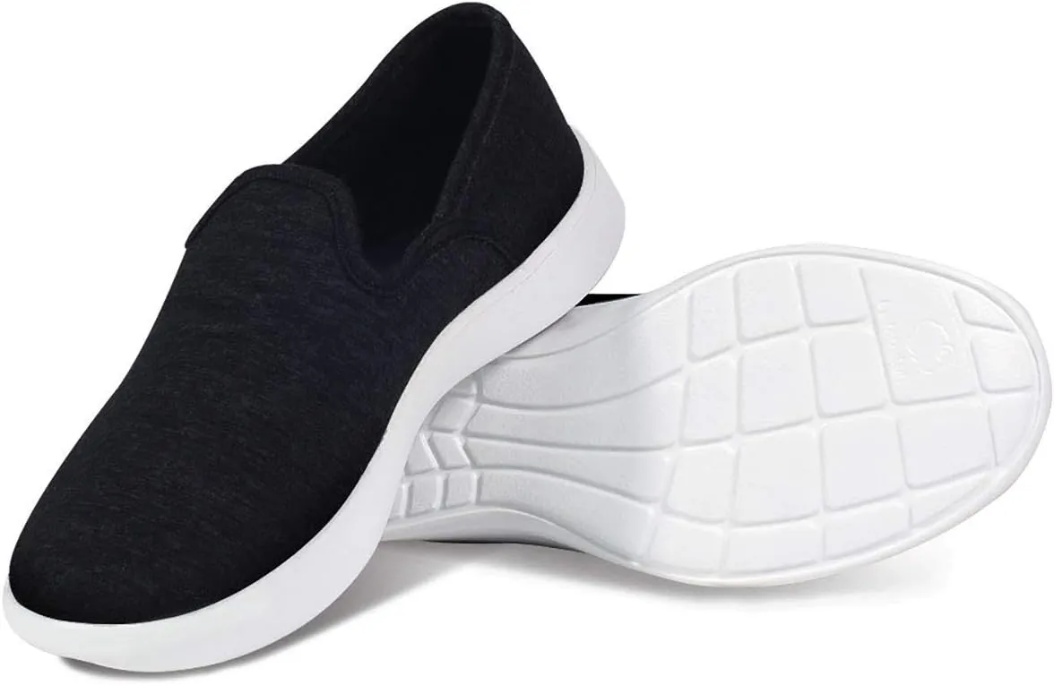 LeMouton Men's Wool Shoes Comfortable Lightweight Walking Casual Slip on