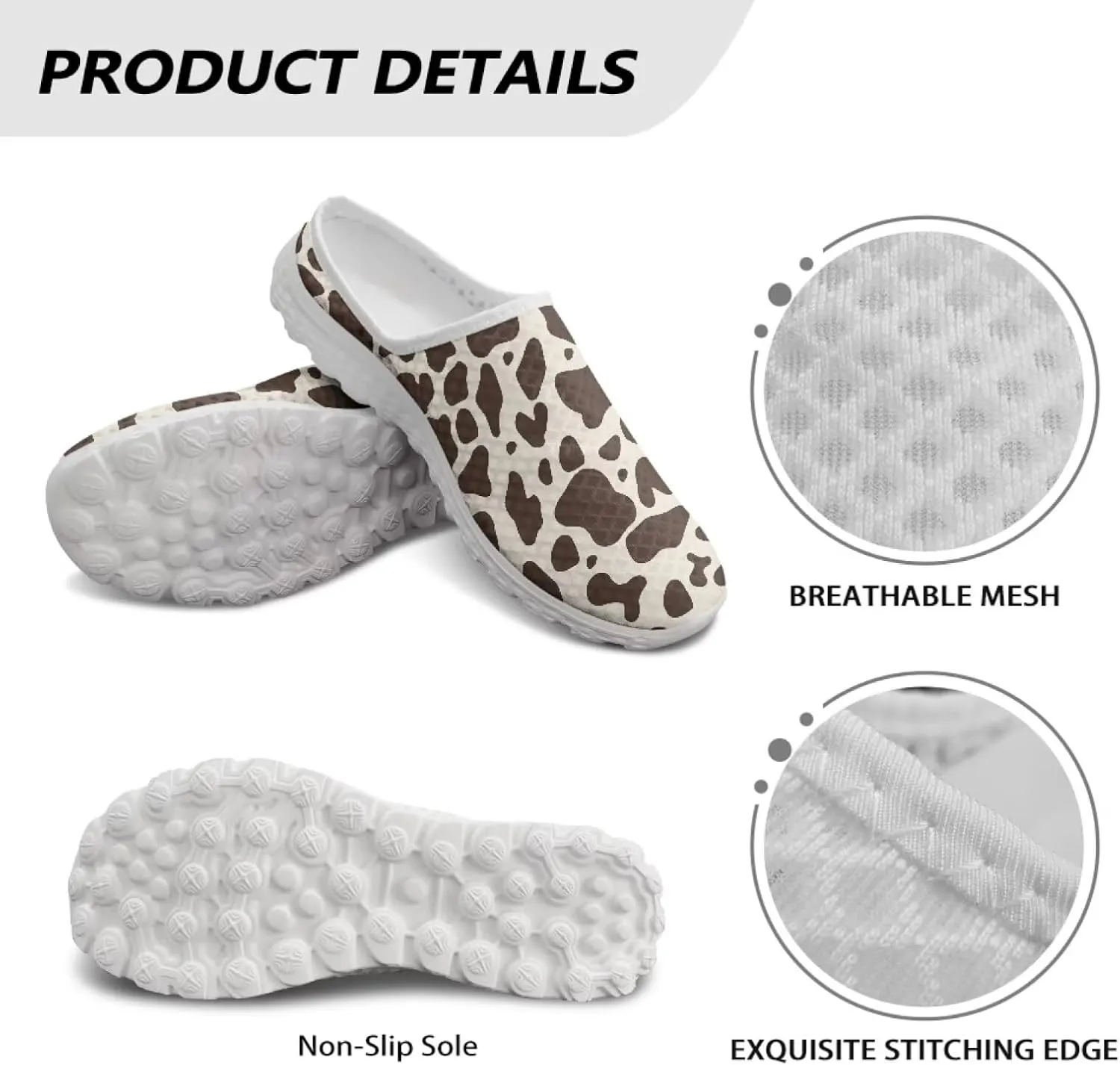 Leopard Print Women Barefoot Slip On Shoes Anti-Slip Mule Sneakers with EVA Outsole Cute Summer Yoga Walking Shoes