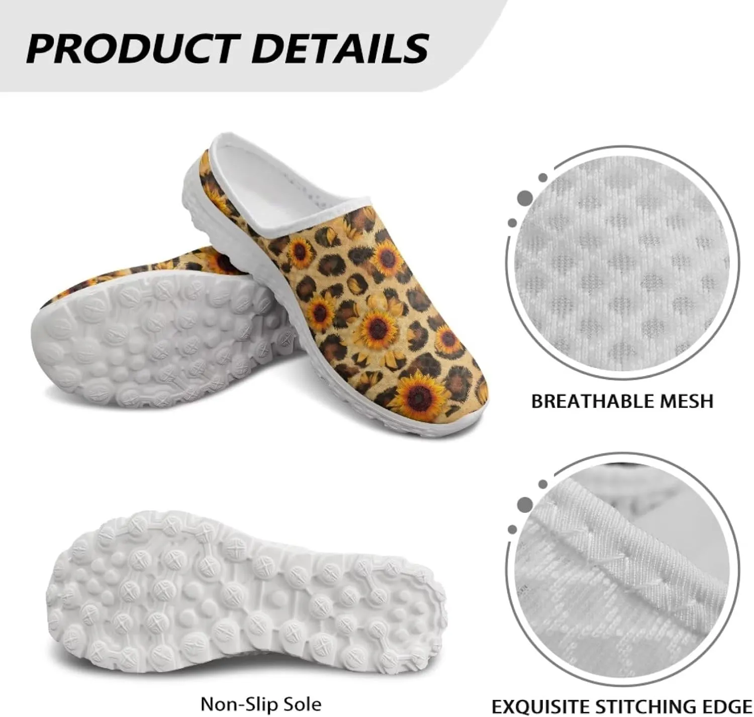 Leopard Print Women Barefoot Slip On Shoes Anti-Slip Mule Sneakers with EVA Outsole Cute Summer Yoga Walking Shoes