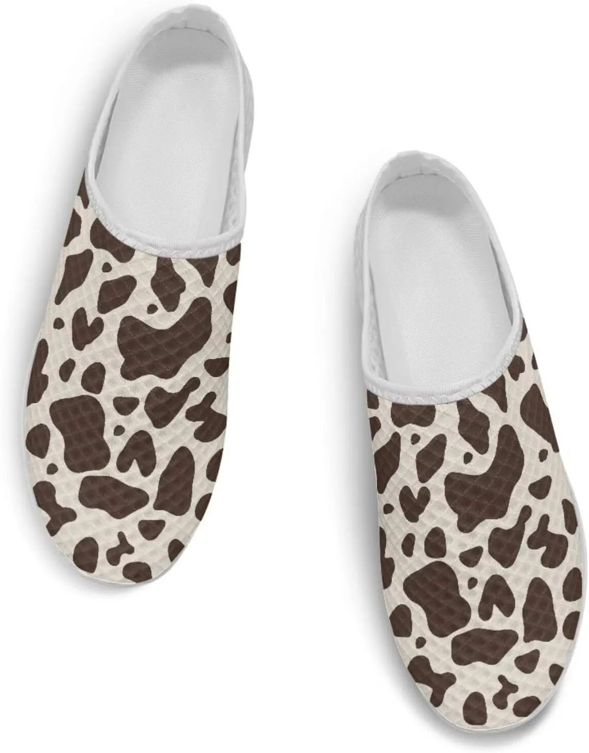 Leopard Print Women Barefoot Slip On Shoes Anti-Slip Mule Sneakers with EVA Outsole Cute Summer Yoga Walking Shoes