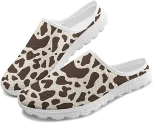 Leopard Print Women Barefoot Slip On Shoes Anti-Slip Mule Sneakers with EVA Outsole Cute Summer Yoga Walking Shoes