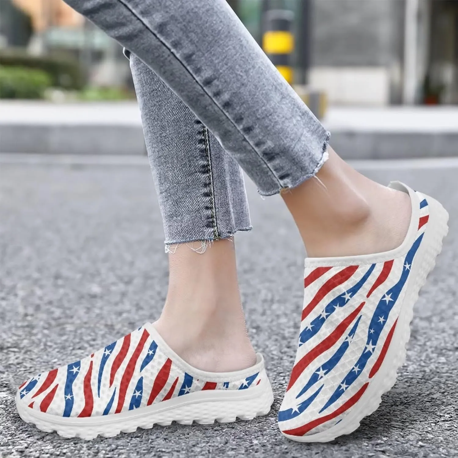 Leopard Print Women Barefoot Slip On Shoes Anti-Slip Mule Sneakers with EVA Outsole Cute Summer Yoga Walking Shoes