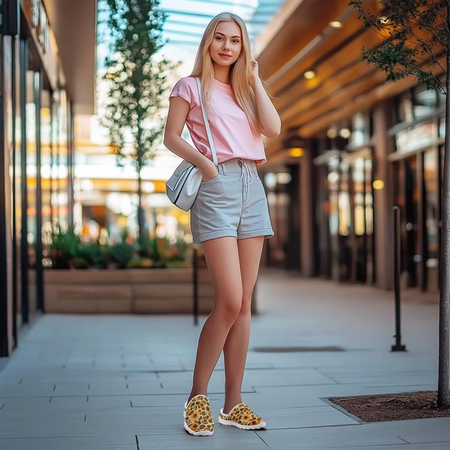 Leopard Print Women Barefoot Slip On Shoes Anti-Slip Mule Sneakers with EVA Outsole Cute Summer Yoga Walking Shoes