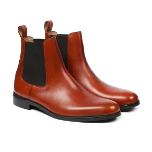 Light Tan Round Toe Chelsea Boot ZW-0004